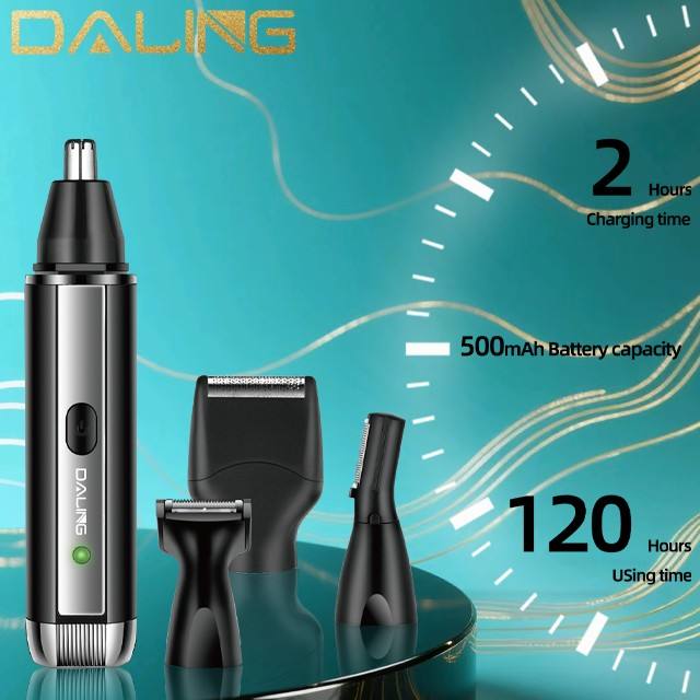 DALING DL-7200 Professional 2-in-1 Grooming Kit | USB Rechargeable Trimmer & Nose Hair Trimmer