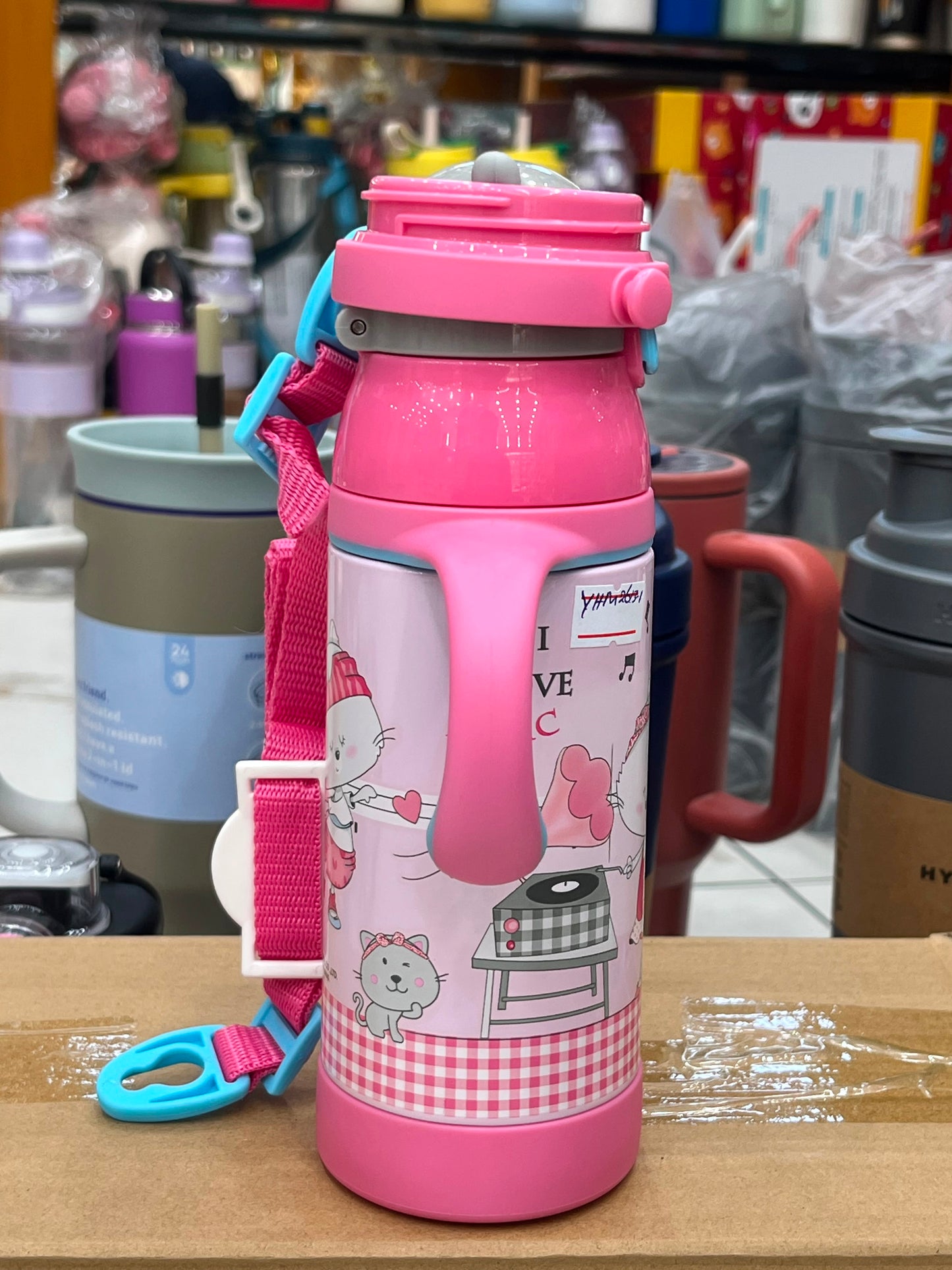 🧸 Vilora Kids Premium Water Bottle – Cute Cartoon Leak-Proof Bottle with Handle & Strap