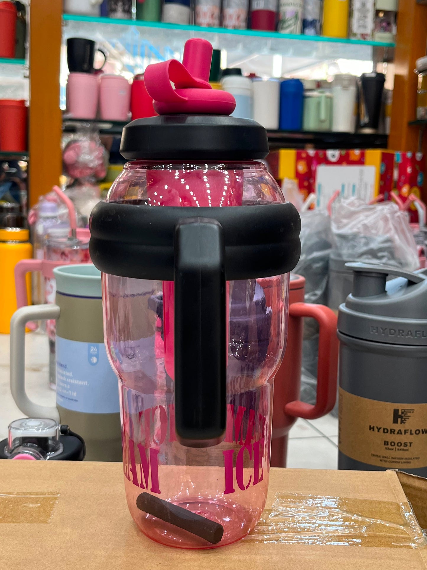 🍦🩷 Vilora Ice Cream Tumbler Water Bottle – Premium Hydration Cup with Handle & Straw 💖