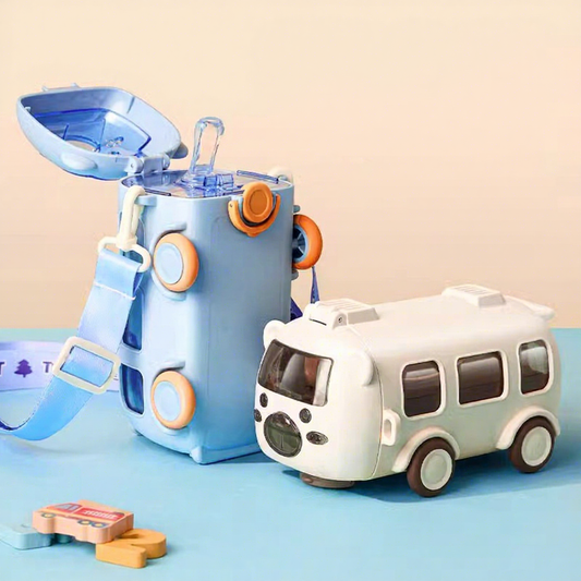 🚌✨ Cute Bus Shape Water Bottle for Kids – 500ml ✨🚌