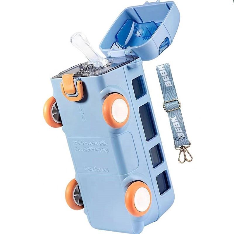 🚌 Premium Kids Bus Shape Water Bottle with Straw