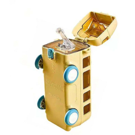 🚌 Premium Kids Bus Shape Water Bottle with Straw
