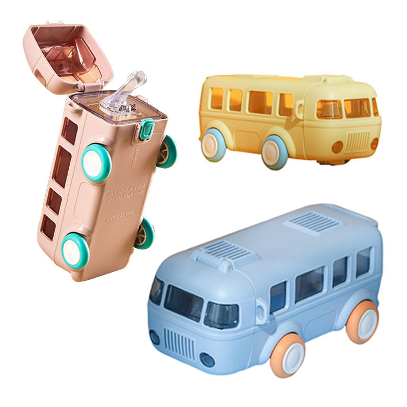 🚌 Premium Kids Bus Shape Water Bottle with Straw