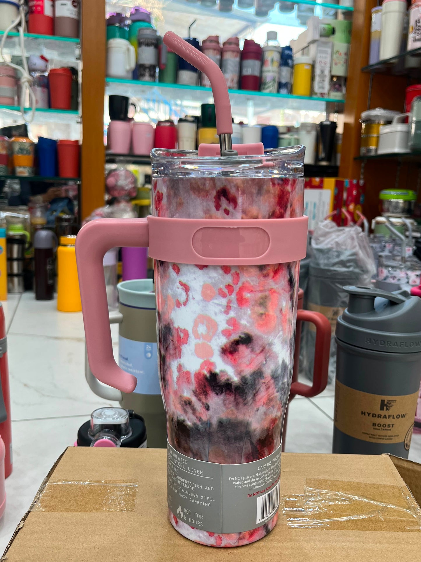 🌸 Vilora Premium Floral Insulated Tumbler with Handle & Straw | 40oz