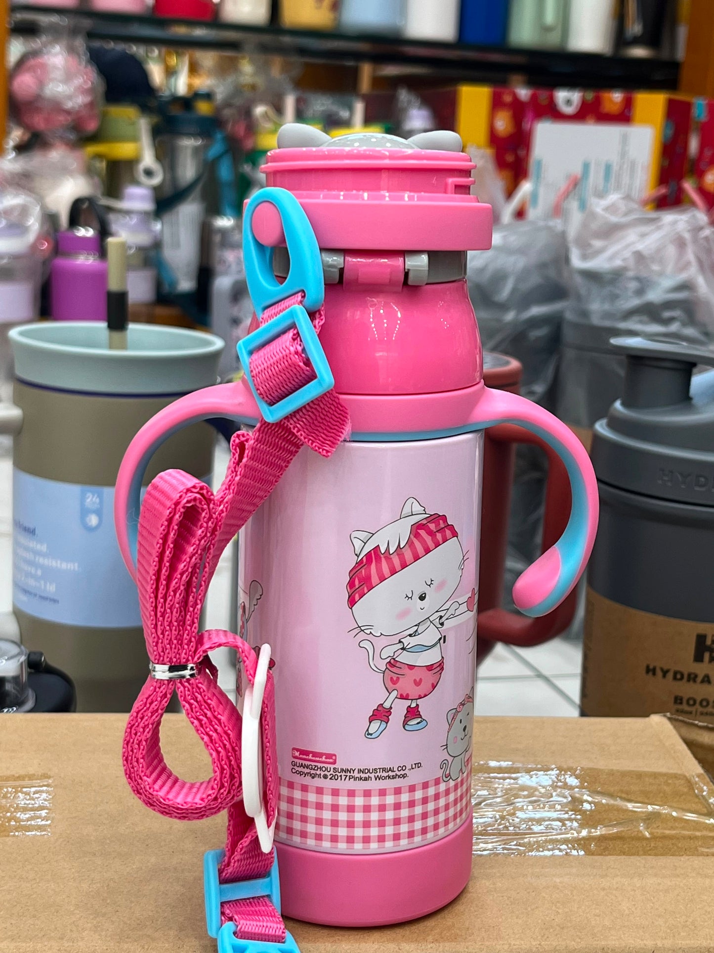 🧸 Vilora Kids Premium Water Bottle – Cute Cartoon Leak-Proof Bottle with Handle & Strap
