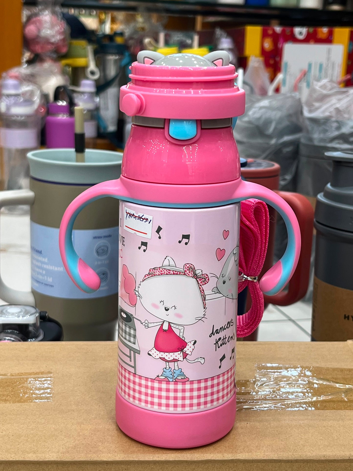 🧸 Vilora Kids Premium Water Bottle – Cute Cartoon Leak-Proof Bottle with Handle & Strap