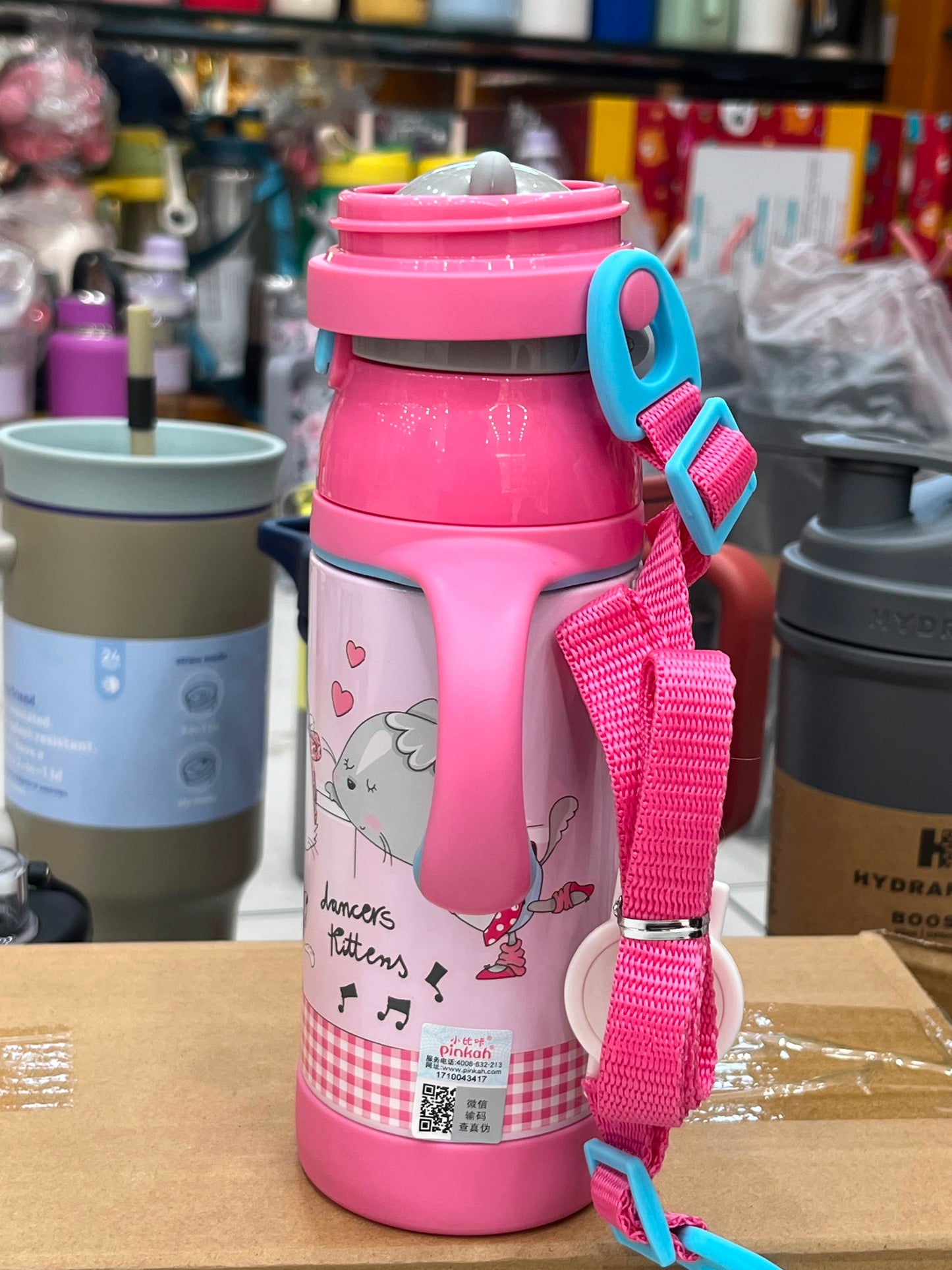 🧸 Vilora Kids Premium Water Bottle – Cute Cartoon Leak-Proof Bottle with Handle & Strap