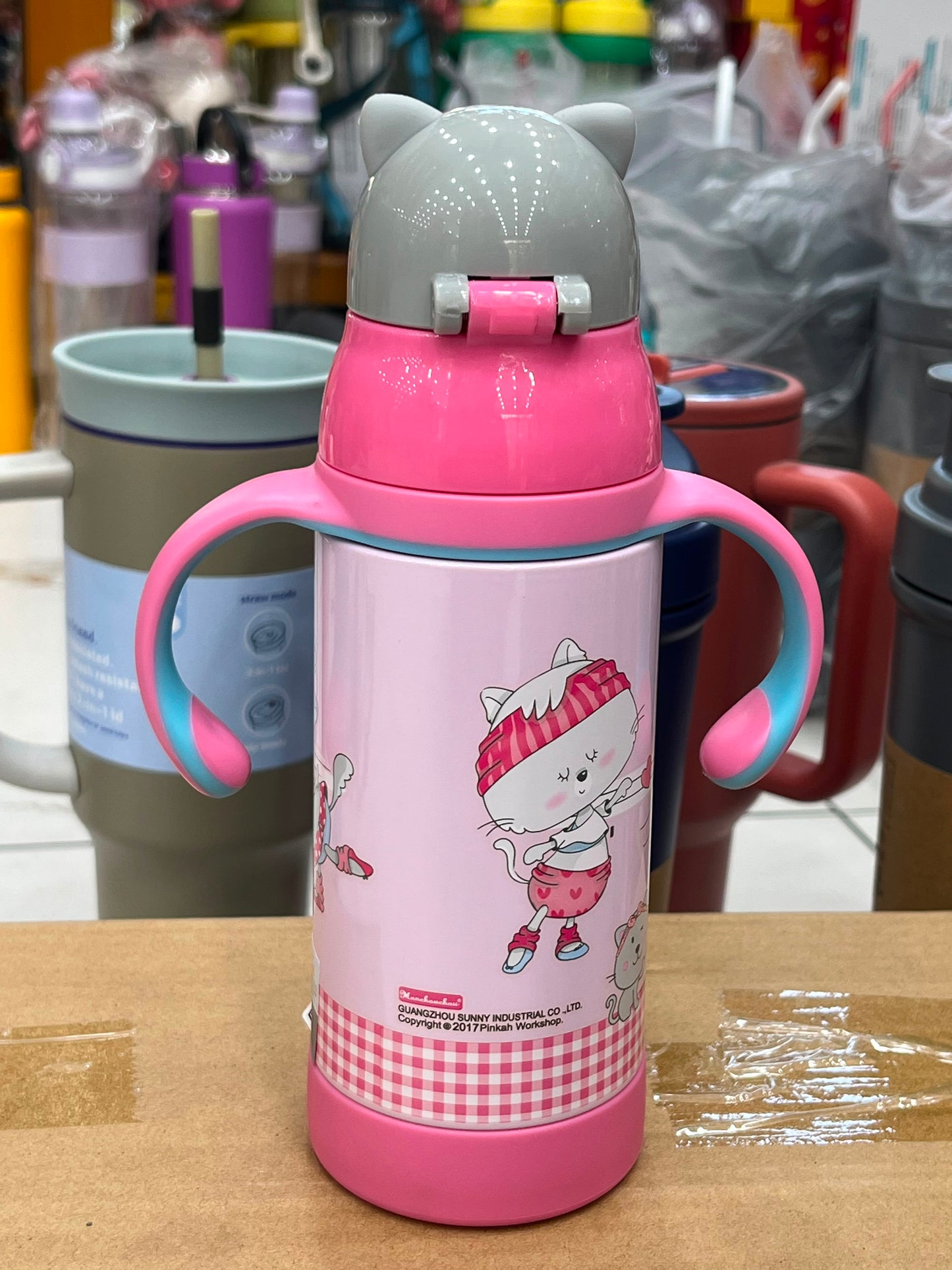 🧸 Vilora Kids Premium Water Bottle – Cute Cartoon Leak-Proof Bottle with Handle & Strap