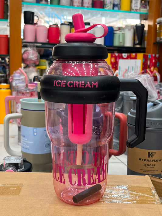 🍦🩷 Vilora Ice Cream Tumbler Water Bottle – Premium Hydration Cup with Handle & Straw 💖