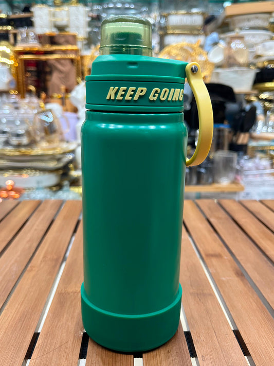 Keep Going Sports Water Bottle – Leakproof Portable Water Flask with Handle | Premium Travel Bottle