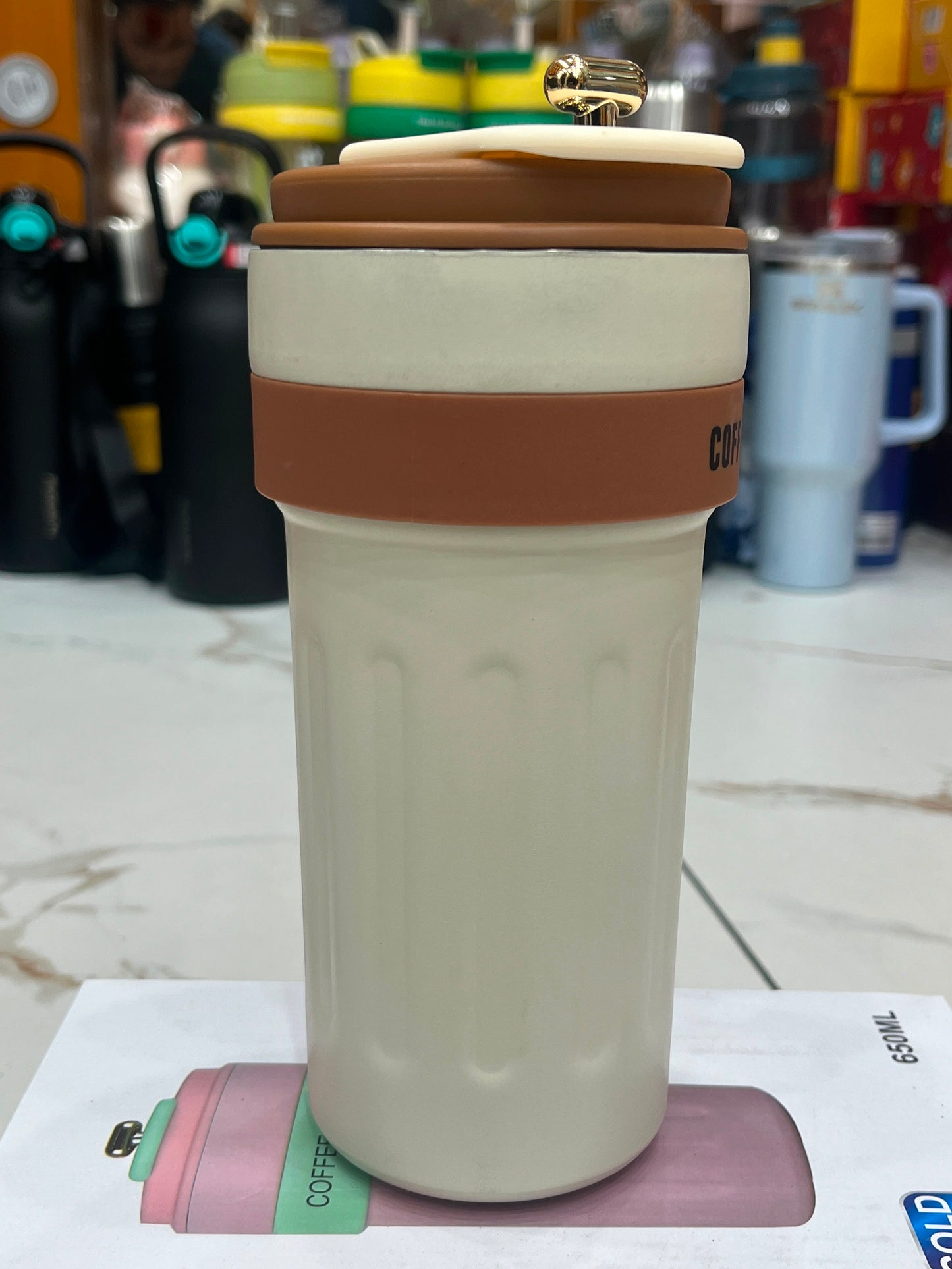 🤎☕ Vilora Premium Travel Coffee Mug – Insulated Coffee Cup with Handle & Spill-Resistant Lid ✨