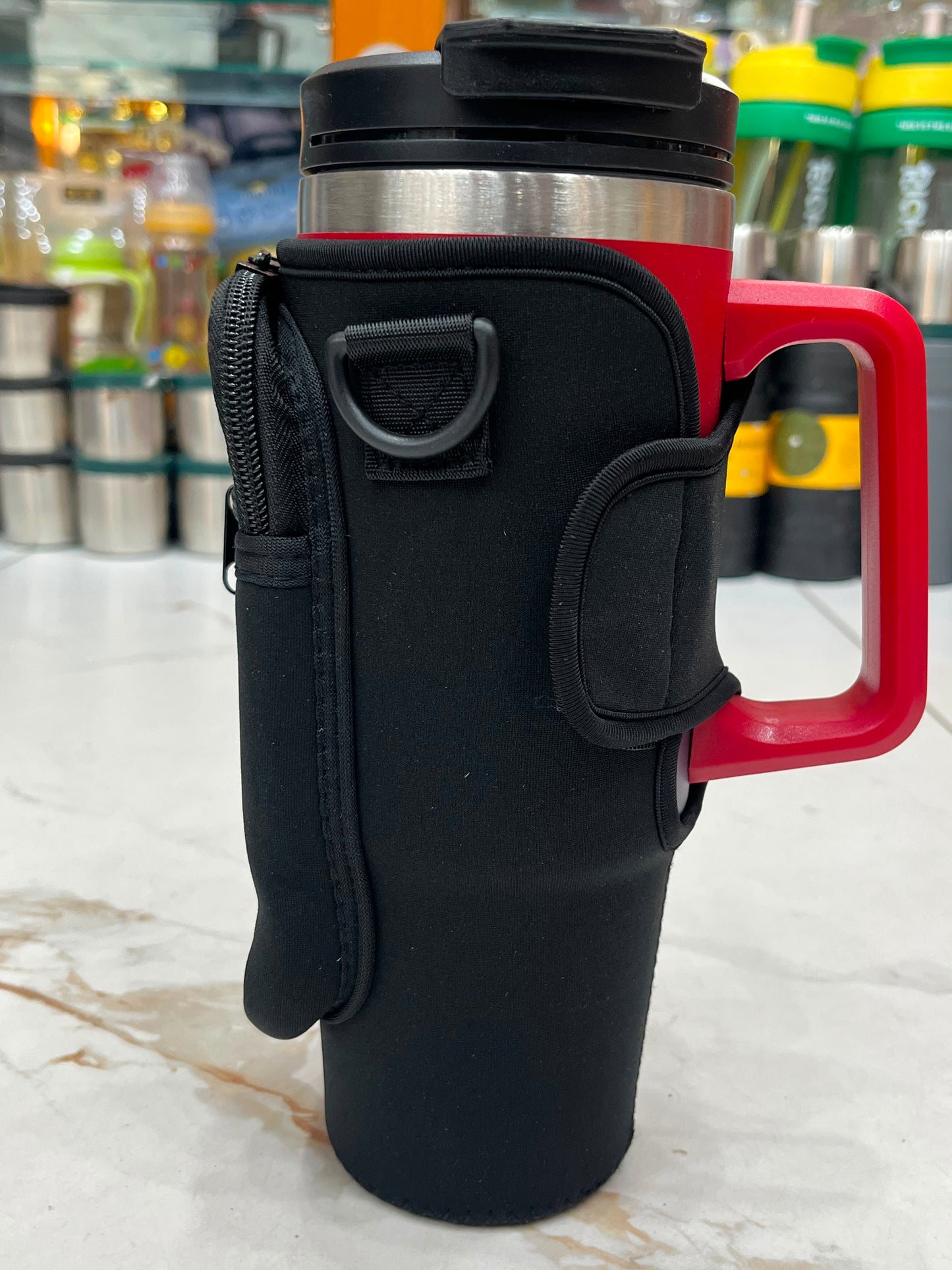 🥤 Premium 30oz Insulated Tumbler with Handle & Straw Lid | Leakproof Double Wall Vacuum Flask