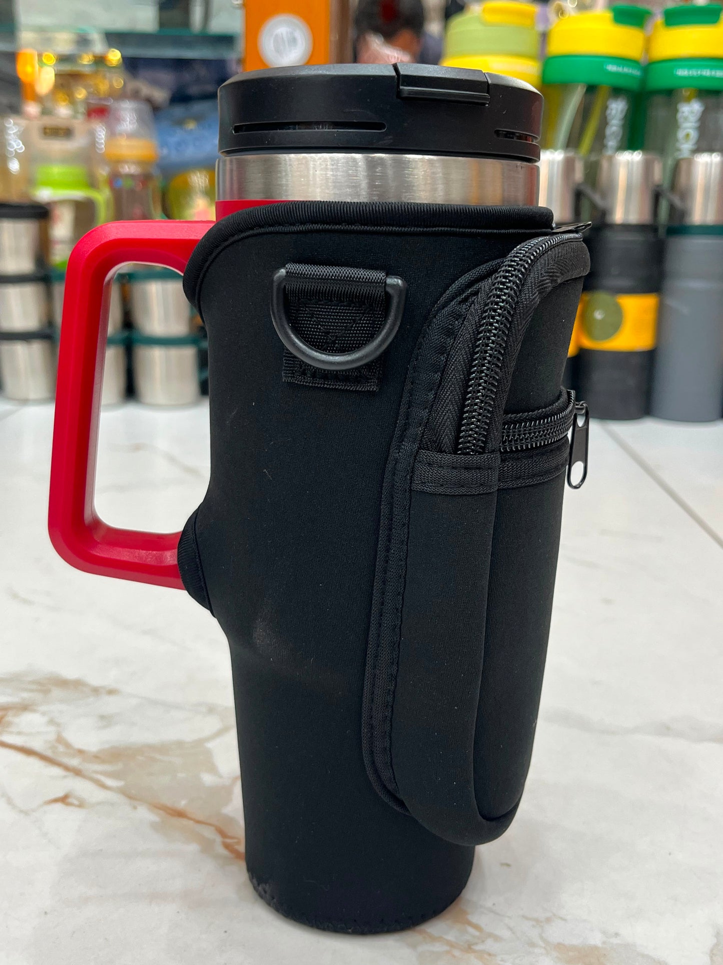 🥤 Premium 30oz Insulated Tumbler with Handle & Straw Lid | Leakproof Double Wall Vacuum Flask