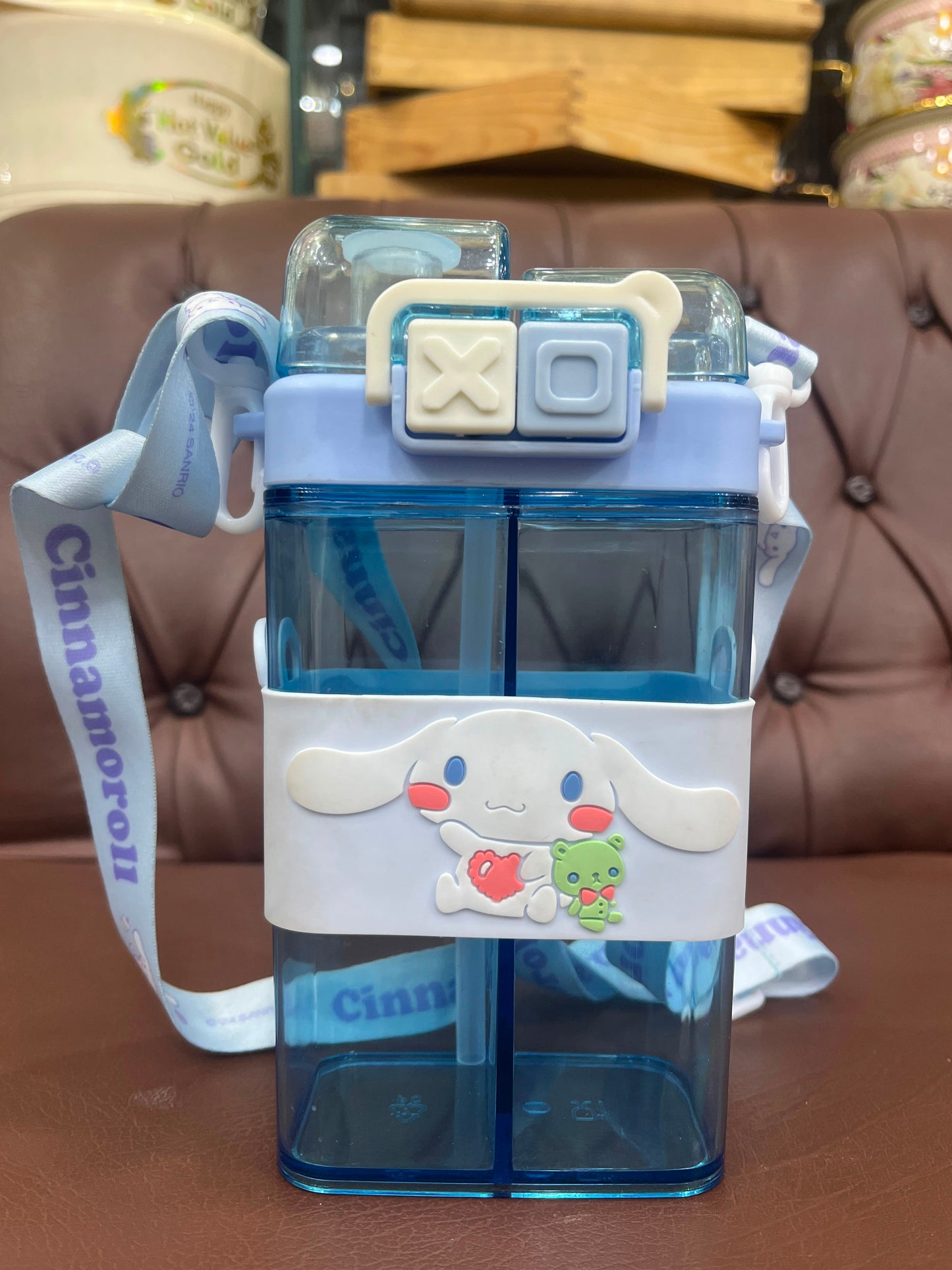 🧸 Cute Cartoon Kids Water Bottle with Dual Drinking Modes & Carry Strap | Leak-Proof