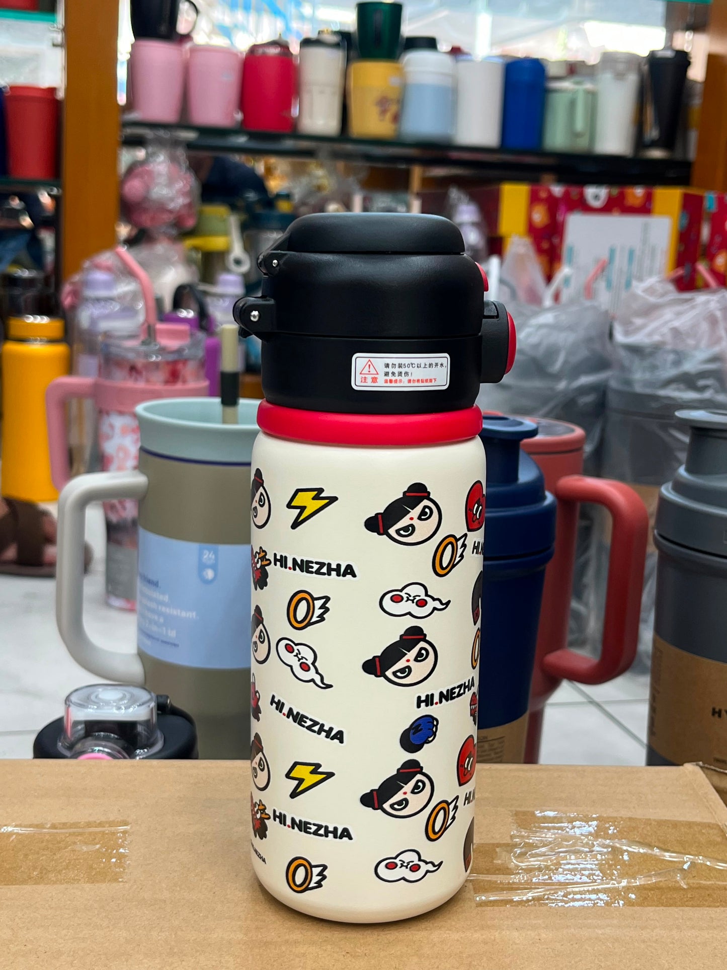 🏷️ Premium Cartoon Print Stainless Steel Vacuum Water Bottle