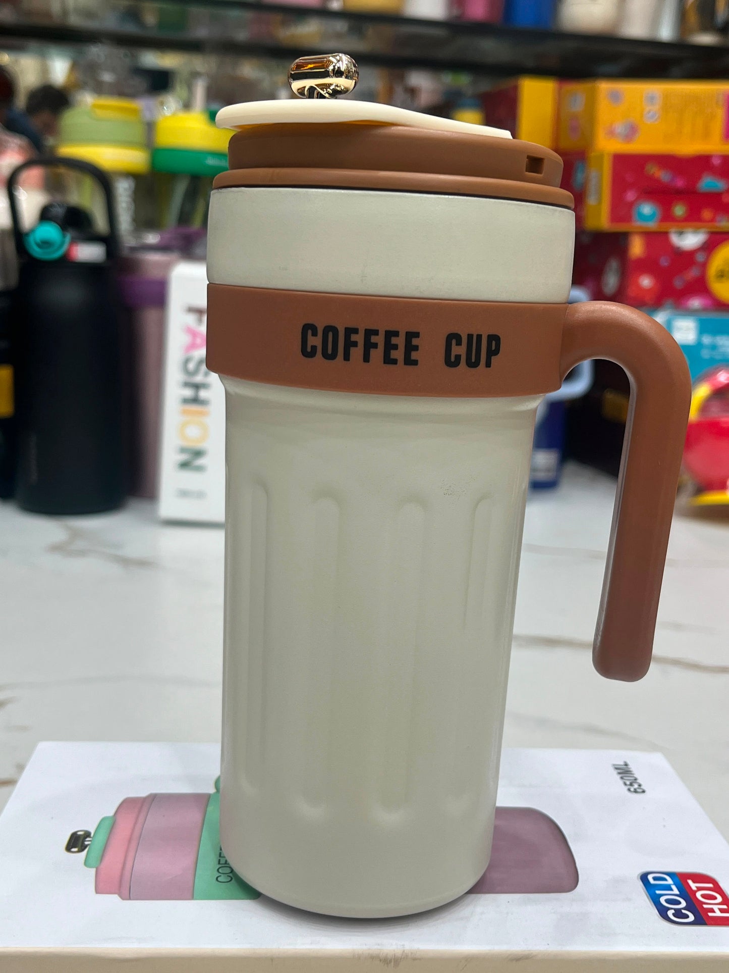 🤎☕ Vilora Premium Travel Coffee Mug – Insulated Coffee Cup with Handle & Spill-Resistant Lid ✨
